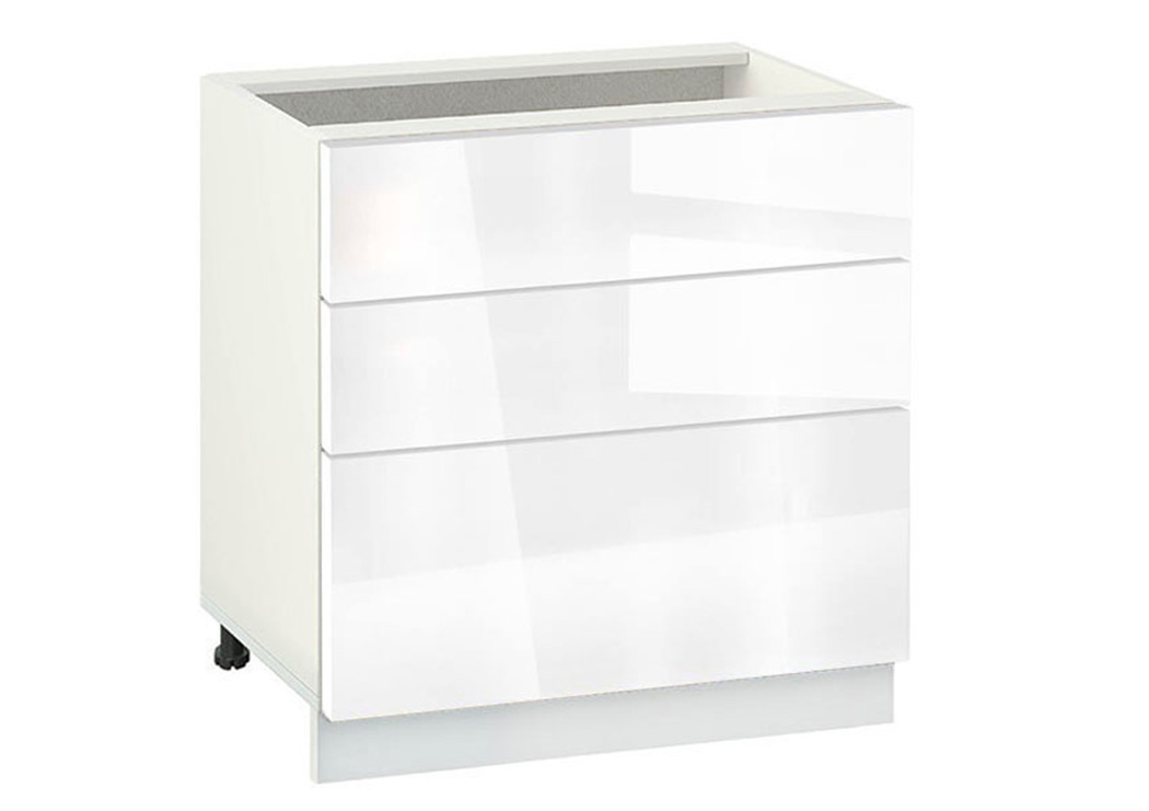 Ντουλάπι Κουζίνας επιδαπέδιο 80εκ., Νο 803 Alba Gloss, κωδ. 1229920584, Genomax